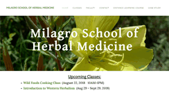 Desktop Screenshot of milagroschoolofherbalmedicine.com
