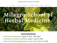 Tablet Screenshot of milagroschoolofherbalmedicine.com